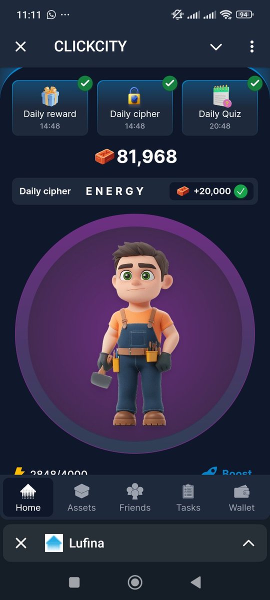 Hic37ham's tweet photo. #ClickCity Daily Cipher Code
🗓️ 29/09/2024
Reward: 20,000
Code: ENERGY
https://t.co/d2VJdXGc7O
#clickcity #cipher #combo #Quiz #Clickcityquiz #Clickcitycipher #dailycombo #ClickCity https://t.co/QADeCvwKBO