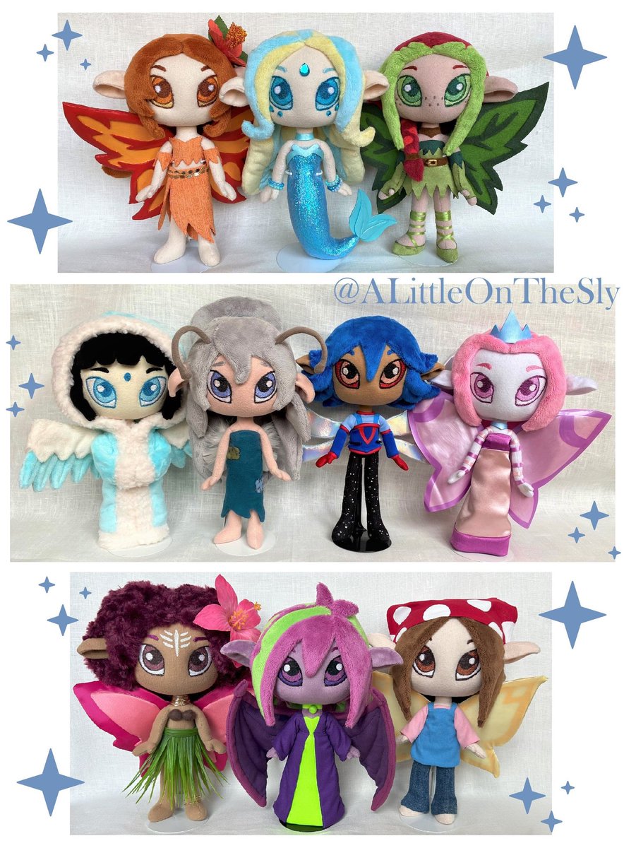 25 years of #Neopets later, I’ve made 10 faerie dolls! Who is your fave? ✨