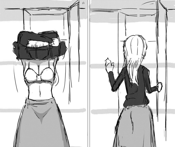 漫画進捗です。
お着替えシーン 