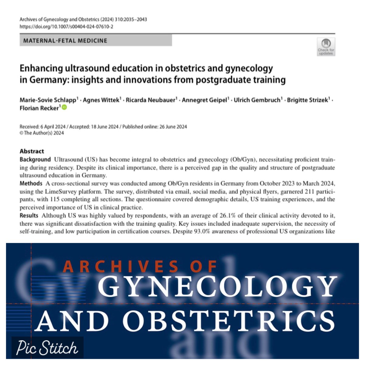 Archives of Gynecology and Obstetrics tweet media