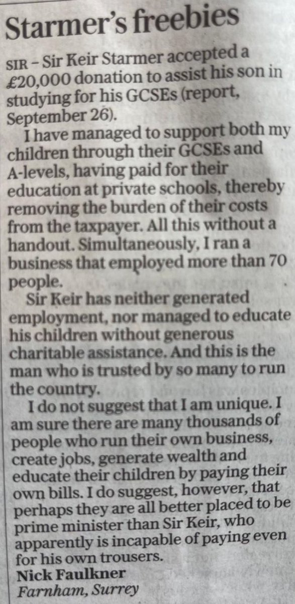 A particularly enjoyable letter <a href="/kingschester/">The King's School</a>