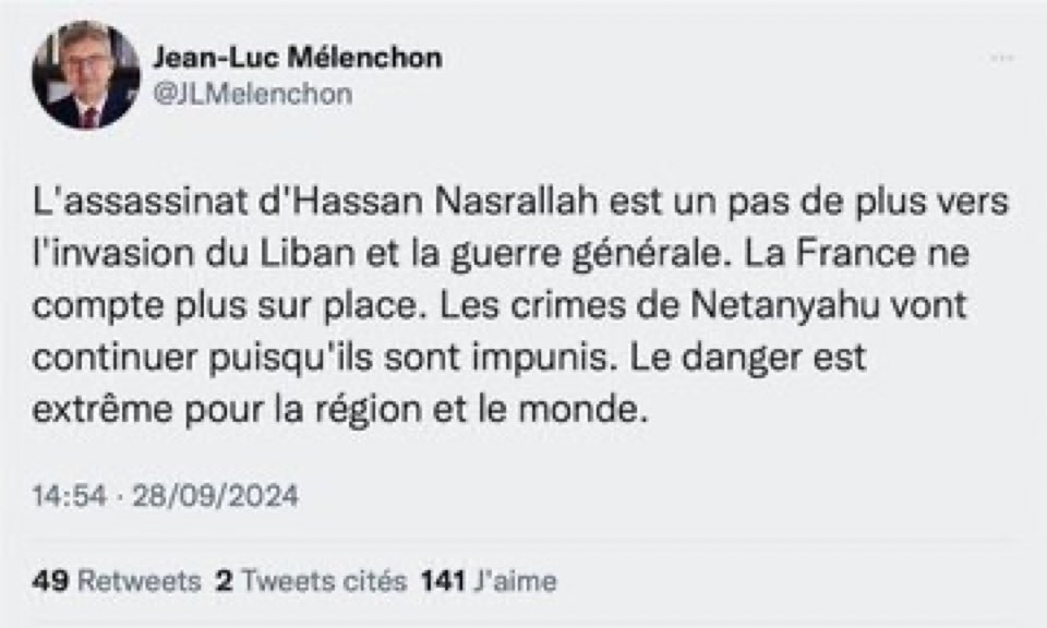pbriday's tweet photo. Nasrallah était une ordure fasciste comme Maduro ou Poutine. Dis moi qui tu soutiens, je te dirai qui tu es. https://t.co/uJvP2NdAAD