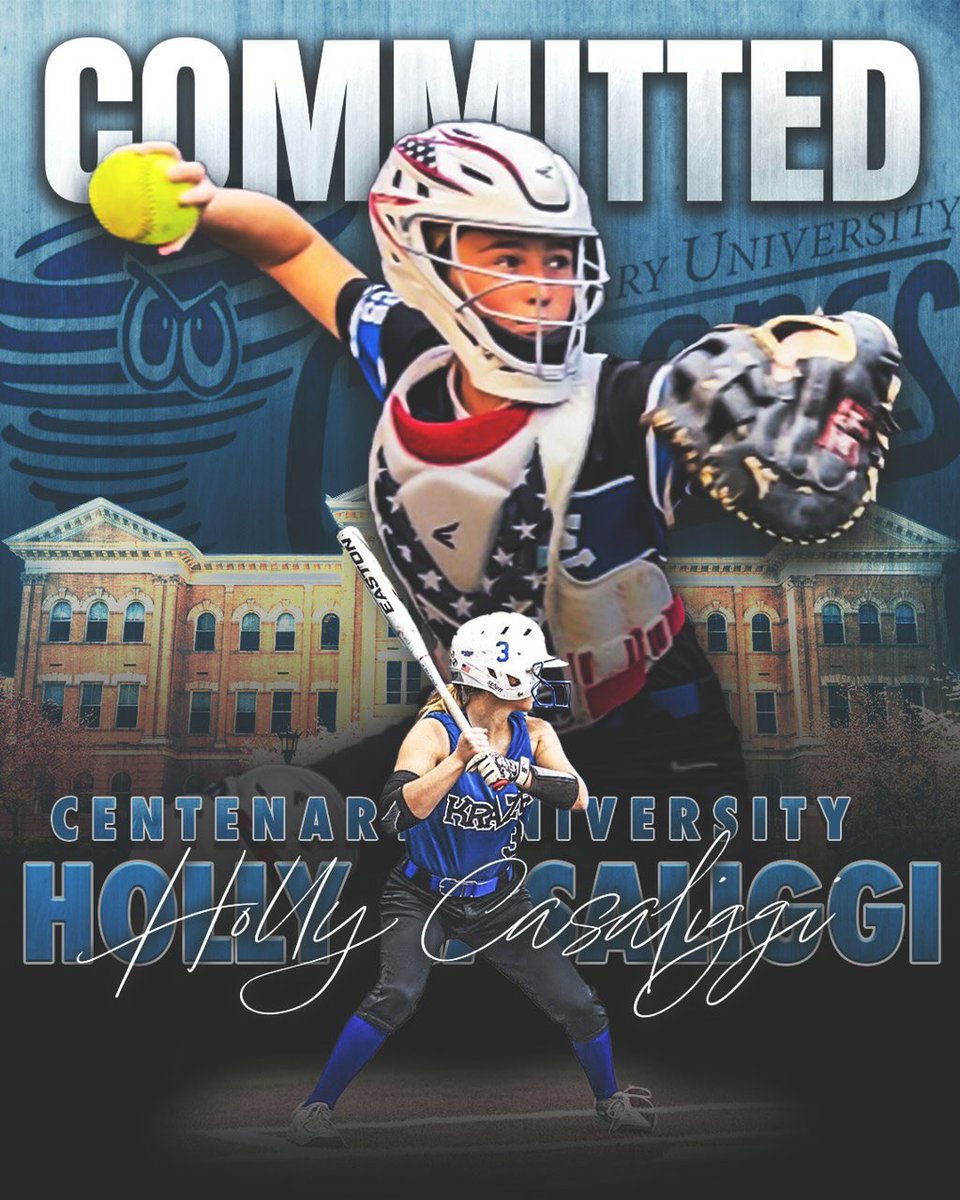 I am beyond excited to announce that I have committed to further my education and play college softball for the Centenary University Cyclones.
I look forward to spending the next 4 years with Coach Broking, her staff and all my new teammates. Go Cyclones!