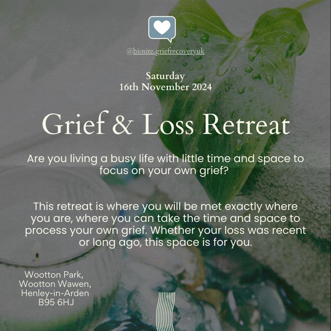 BoostPeople's tweet image. Booking now open:

shorturl.at/1pN8n

#grief #griefretreat