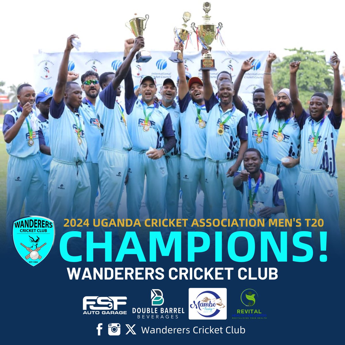 Wanderers Cricket Club (@wandererscricug) on Twitter photo 11 years later, we get our hands on the silverware | <a href="/RealAmenities/">Mambo freshy Amenities</a>
#FollowWanderersUg 11 years later, we get our hands on the silverware | <a href="/RealAmenities/">Mambo freshy Amenities</a>
#FollowWanderersUg