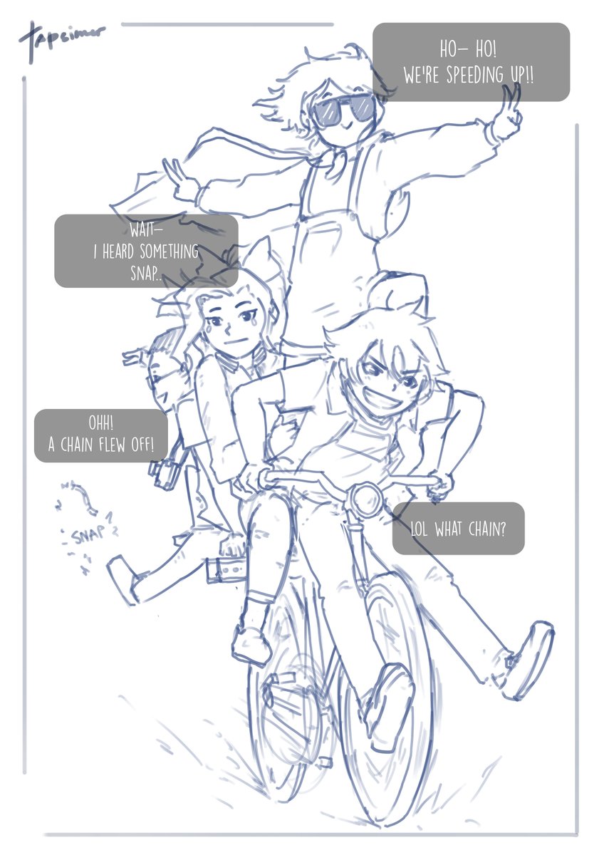 Tapsi___'s tweet image. Bike gang!! #untilthengame #untilthen meme inspo was requested from the untilthen discord xD