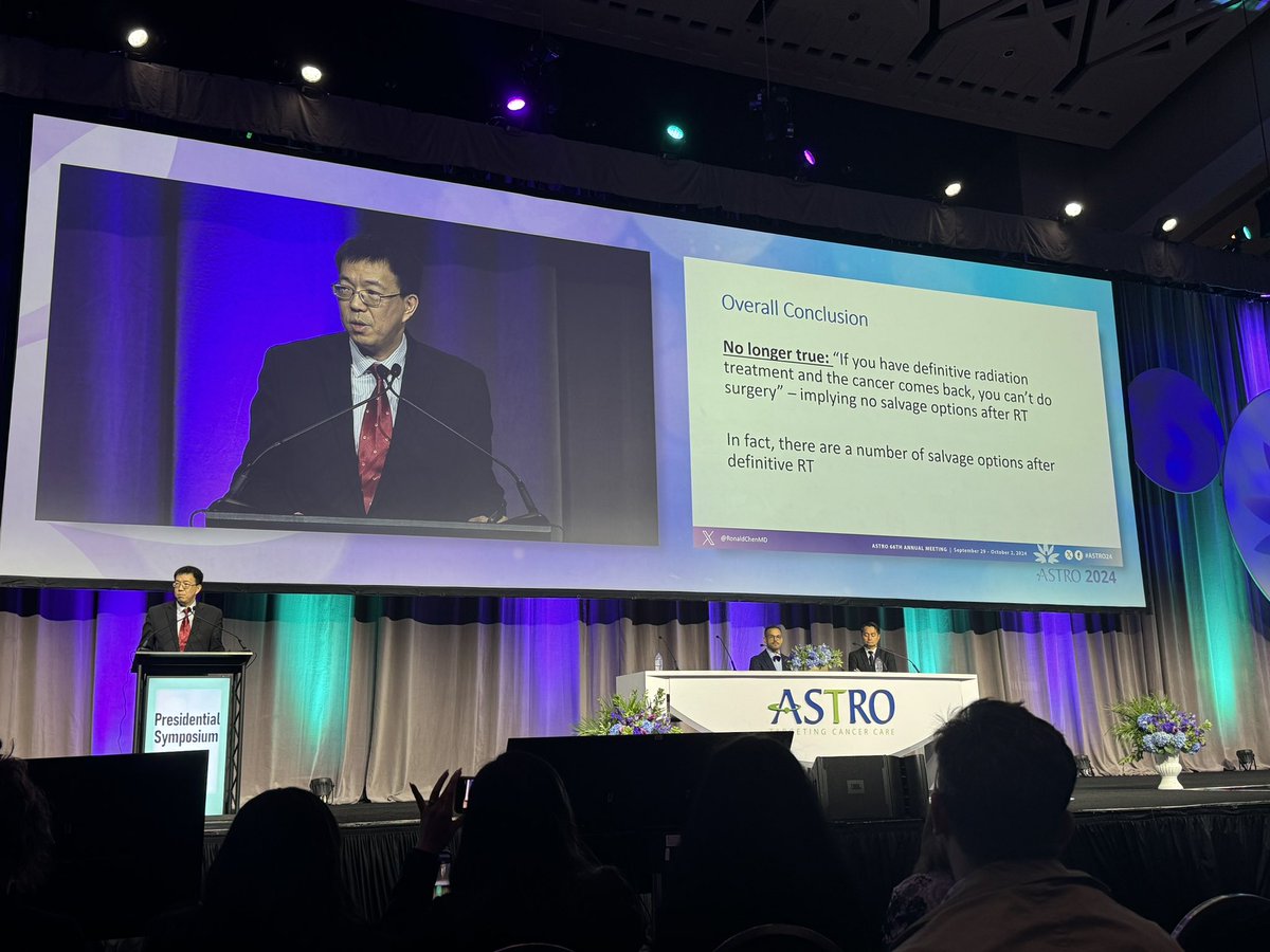 This is correct - <a href="/RonaldChenMD/">Ronald Chen</a> brings up a great point that patients (&amp;surgeons👀👀👀) often bring up about having primary RT for their prostate cancer….

No Longer True!!! (There are MULTIPLE options) 

#ASTRO24