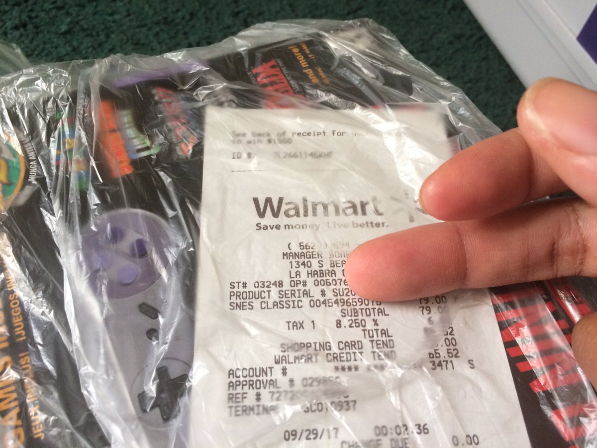 LeonardRULES's tweet photo. I remember how mad I was when I didnt get NES Classic on release date. It sold out while I was in Line. I got it about a week later. But I planned for SNES Classic😂. I made sure I got it on release date. I still got Target ad and Walmart receipt &amp; ticket. https://t.co/1dWpxgMA8M