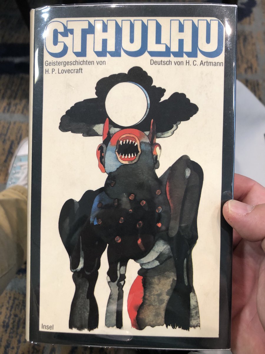 New acquisition: first edition, first German translation of “Cthulhu: Ghost Stories from H.P. Lovecraft.” 1968.

Maybe I collect things now?