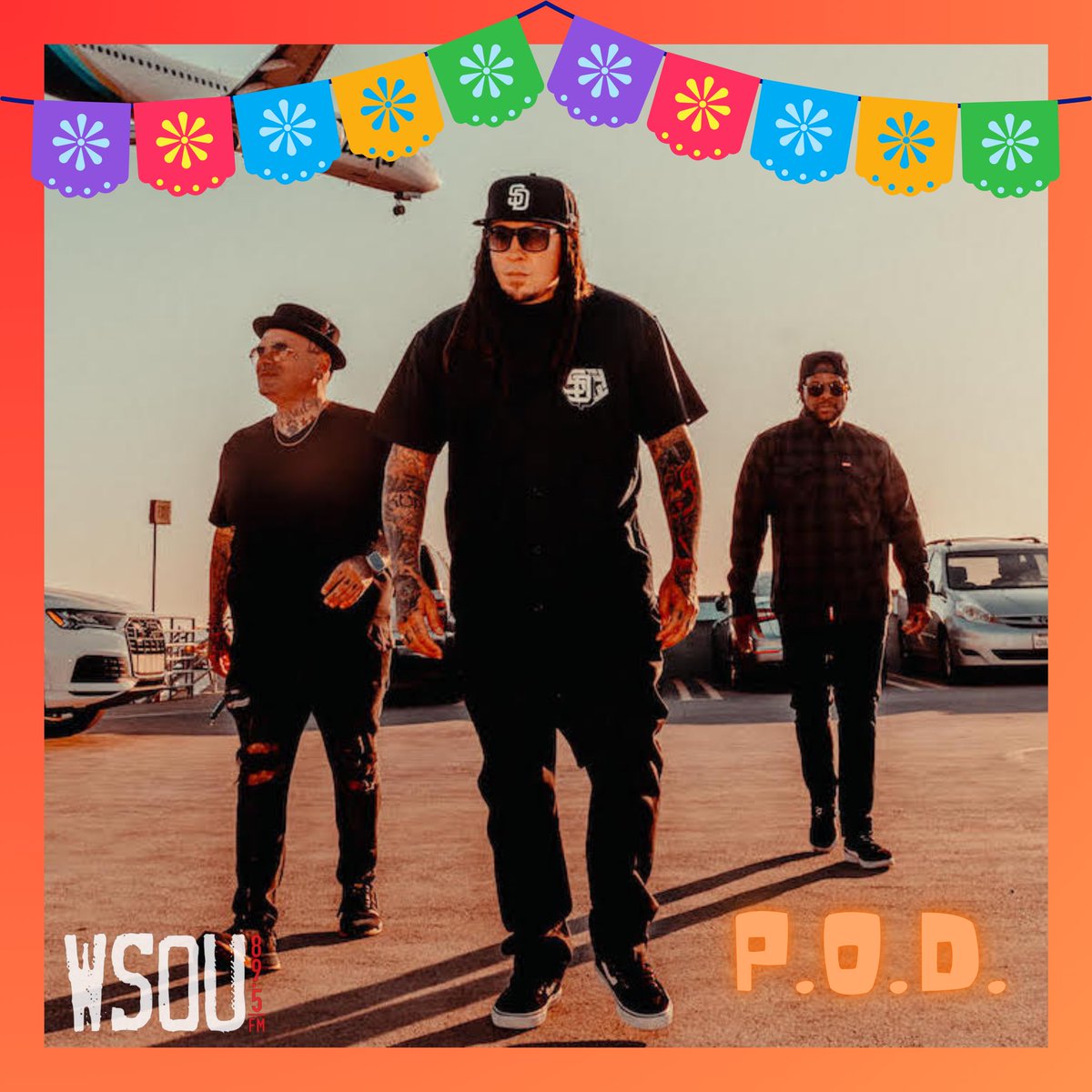 WSOU's tweet image. WSOU is celebrating Hispanic Heritage Month by recognizing the metal artists in the Hispanic community. Today, we're spotlighting P.O.D.‼️🤘

#wsou #pod #payableondeath #metal #HispanicHeritageMonth
