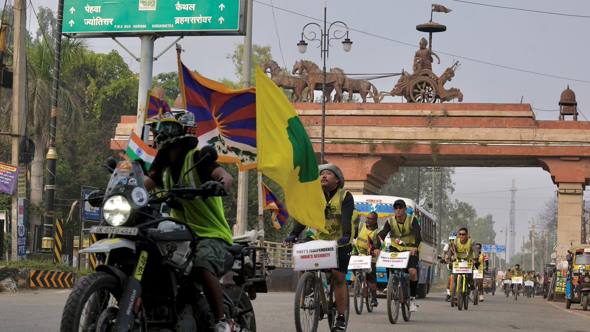 On 6th day of TYC cycle rally, we started our rally from Kurukshetra &amp; pedaled over 80km to reach Panipat. While reaching there, we were warmly welcomed by the BTSM members &amp; other supporters. We also interacted with the press media &amp; sharing our aims &amp; objectives. #tibetmatters