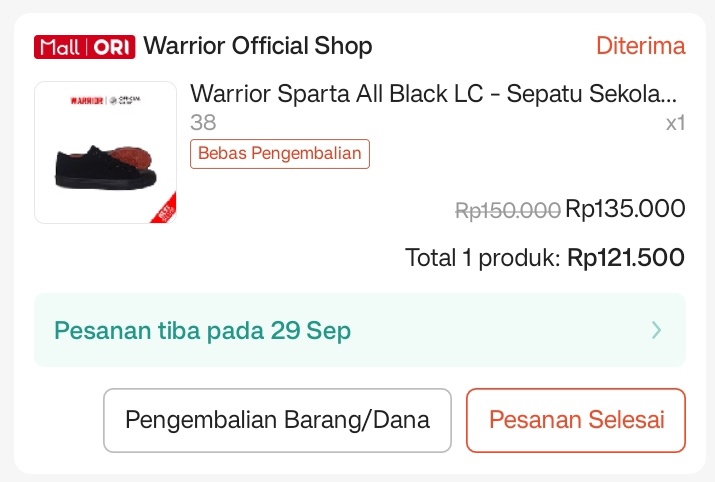 aranjmhc's tweet photo. wts sepatu warrior uk 38 120k ajaa. baru bgt beli dijual karna salah pilih ukuran 🥲 
#wts https://t.co/dEvrnimcKH