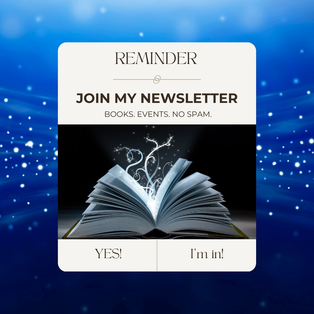 Free books, fun prizes and special fan pricingon my latest releases? You can get all this and more by joining my mailing list: subscribepage.com/s4t6x8