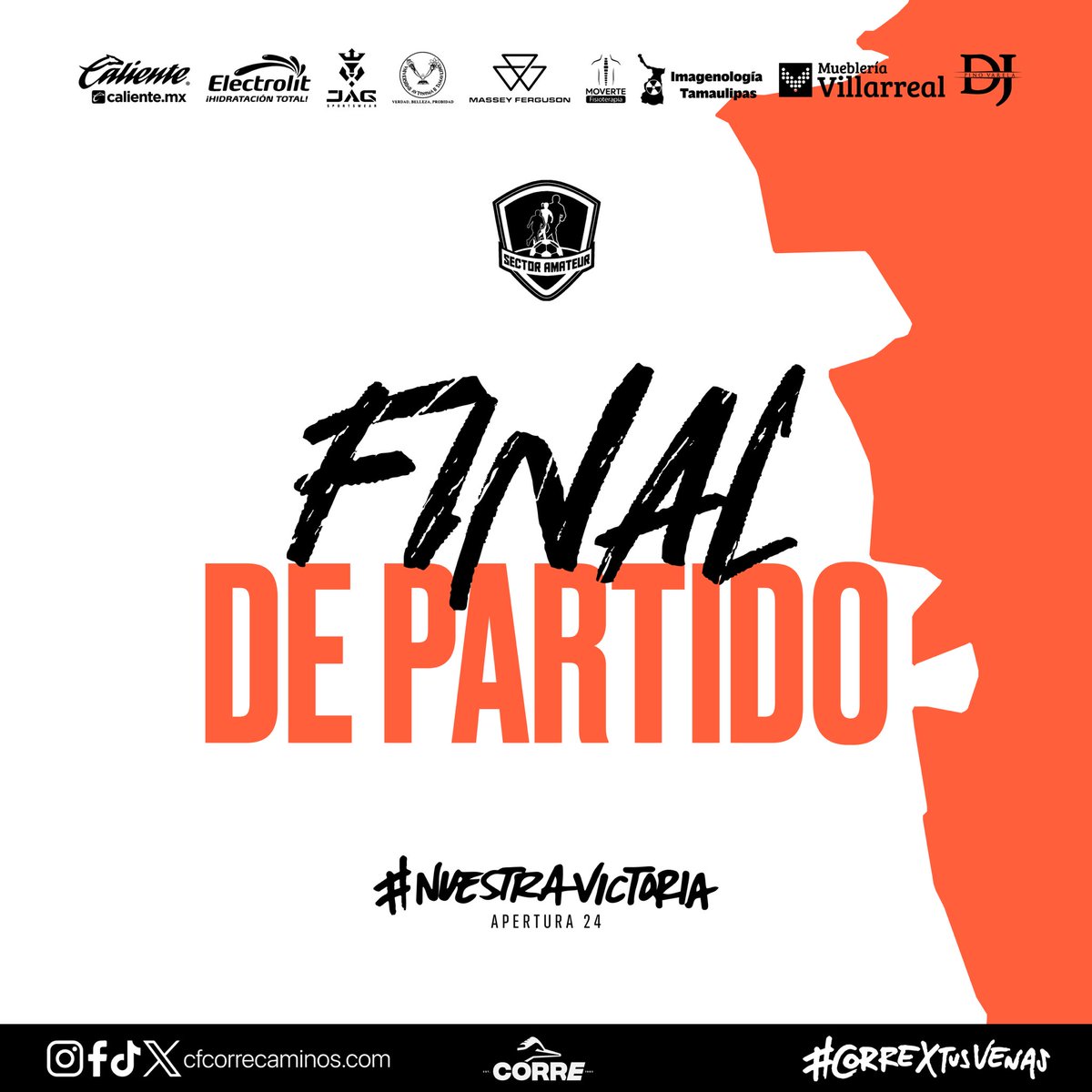 🔷🔶#CorreSub17 | Semifinal Torneo Estatal 2007 

Finaliza el partido 

Se definirá el pase a la final en tanda de penales 

Corre 1 - 1 ADP FC    

#NuestraVictoria 🧡 #CorreXTusVenas