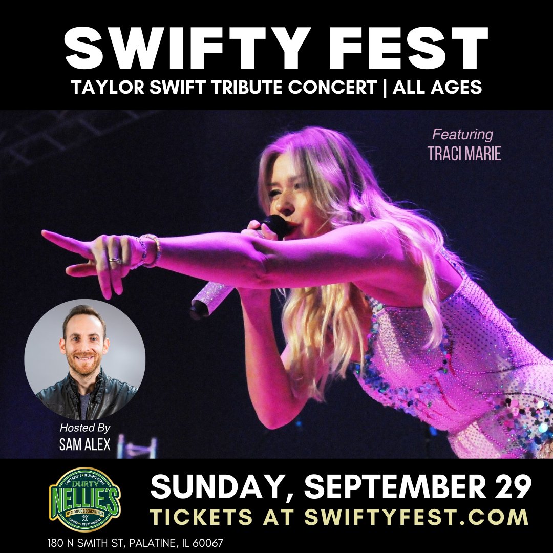 I'm excited to host <a href="/CampBroadcast/">Camp Broadcast®</a>'s Swifty Fest concert today at <a href="/DurtyNellies/">Durty Nellie's</a> in Palatine! Show starts at 4pm. 🎟️SwiftyFest.com
