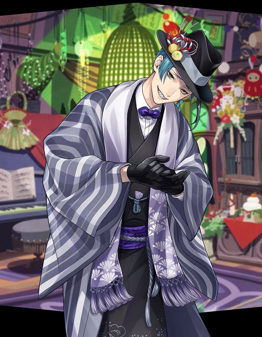 Jade's 3 event cards where Azul wasnt apart of it.
Applepom - wanted an octopus plush to pull the sled
Playful land - brought Azul up in conversation when he didnt have to
New years - Azul was there / his outfit resembles Azuls uniform more than his
Conclusion - he's obsessed