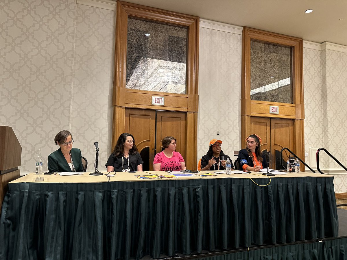 GoIUPAT's tweet photo. Our VP for Government Affairs @lizmcelroy is on a #TWBN2024 panel, Changing Policies and Laws to Support Women. She told the crowd that “the greatest tool for equity is a union card!” #IUPATWomenInAction https://t.co/4hYW9N0XC2