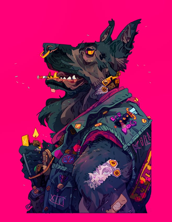 Can't let the vamps get all the cyberpunk love, so here's one handsome boy for the were-punk crowd.