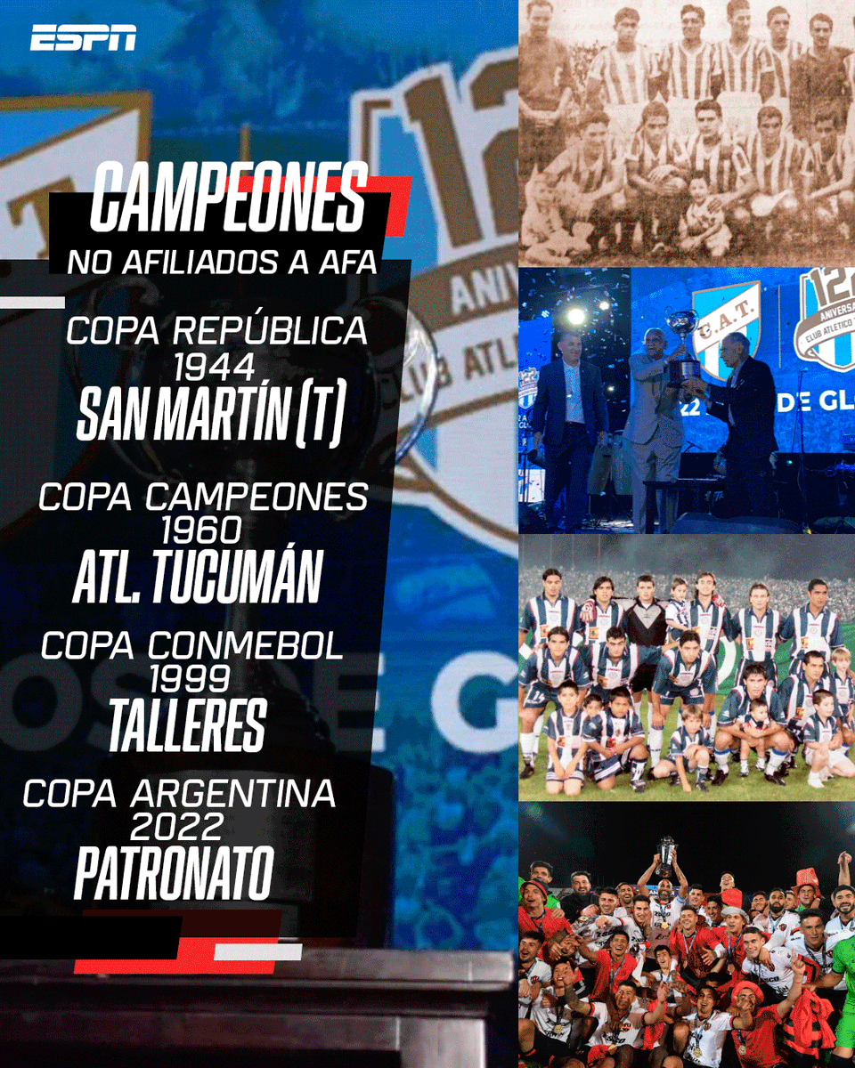ESPNArgentina's tweet photo. ⭐ ¡ESTRELLA TUCUMANA!

🔵⚪ #AtléticoTucumán obtuvo un título oficial que venía solicitando a la Asociación del Fútbol Argentino. https://t.co/RkhQ6uHI7U