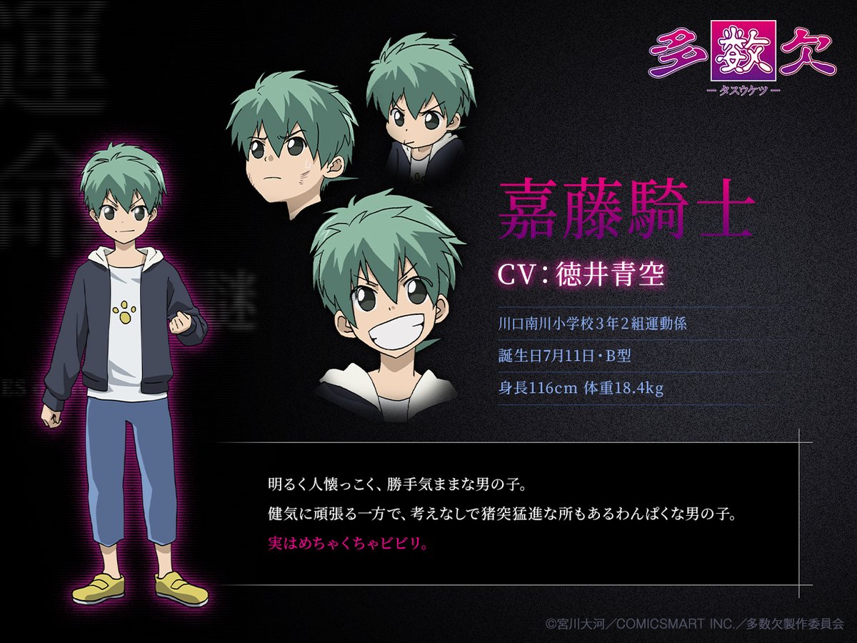 ◤ #多数欠 🆕キャラクター紹介 ◢|| 嘉藤騎士 CV #徳井青空