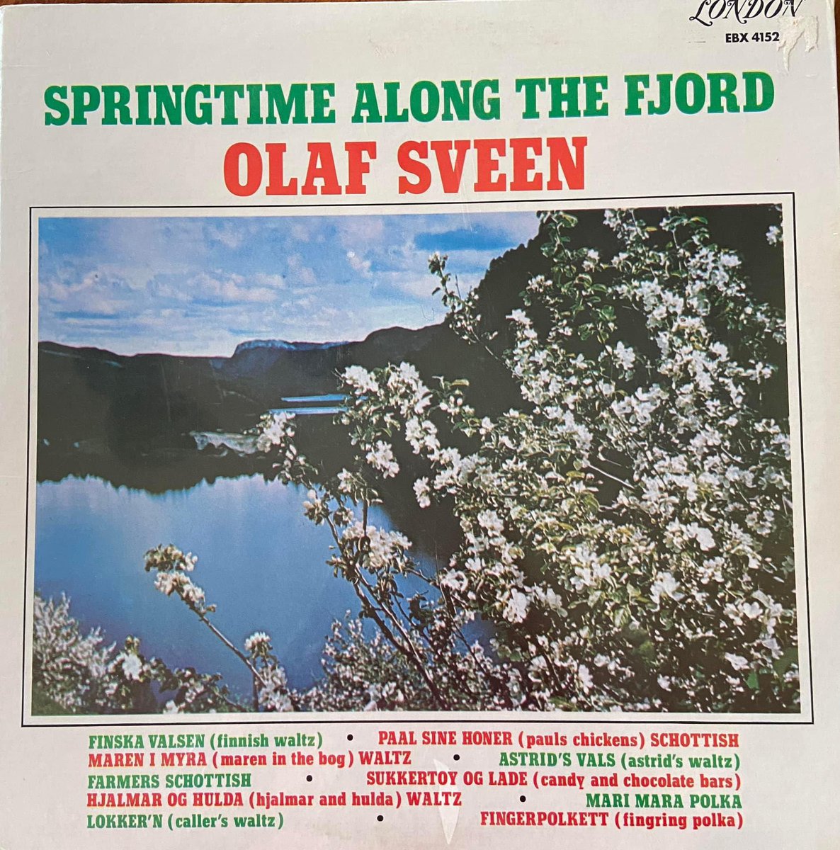 Another precious thrift store find. Thank you Casey for following your instinct when you saw this beauty in Sherwood Park , AB Canada. Recorded in 1969, Springtime Along The Fjord features Astrid’s Vals and Finska Valsen. 
Check out Olaf Sveen on YouTube 

youtube.com/@olafsveen?si=…