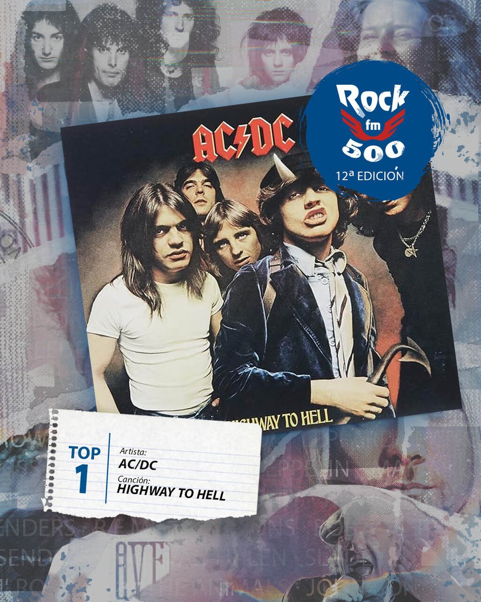 ¡¡¡YA ESTA AQUÍ EL NÚMERO 1!!! Lo recibimos sacando los cuernos con el “Highway to Hell” de AC/DC  #Top1  #RockFM500 🤘🏻🎸 Muchas gracias a todos los que habéis votado y al equipo de RockFM por hacerlo posible por 12ª vez. Y las que quedan. Salud y siempre rockear #Top1