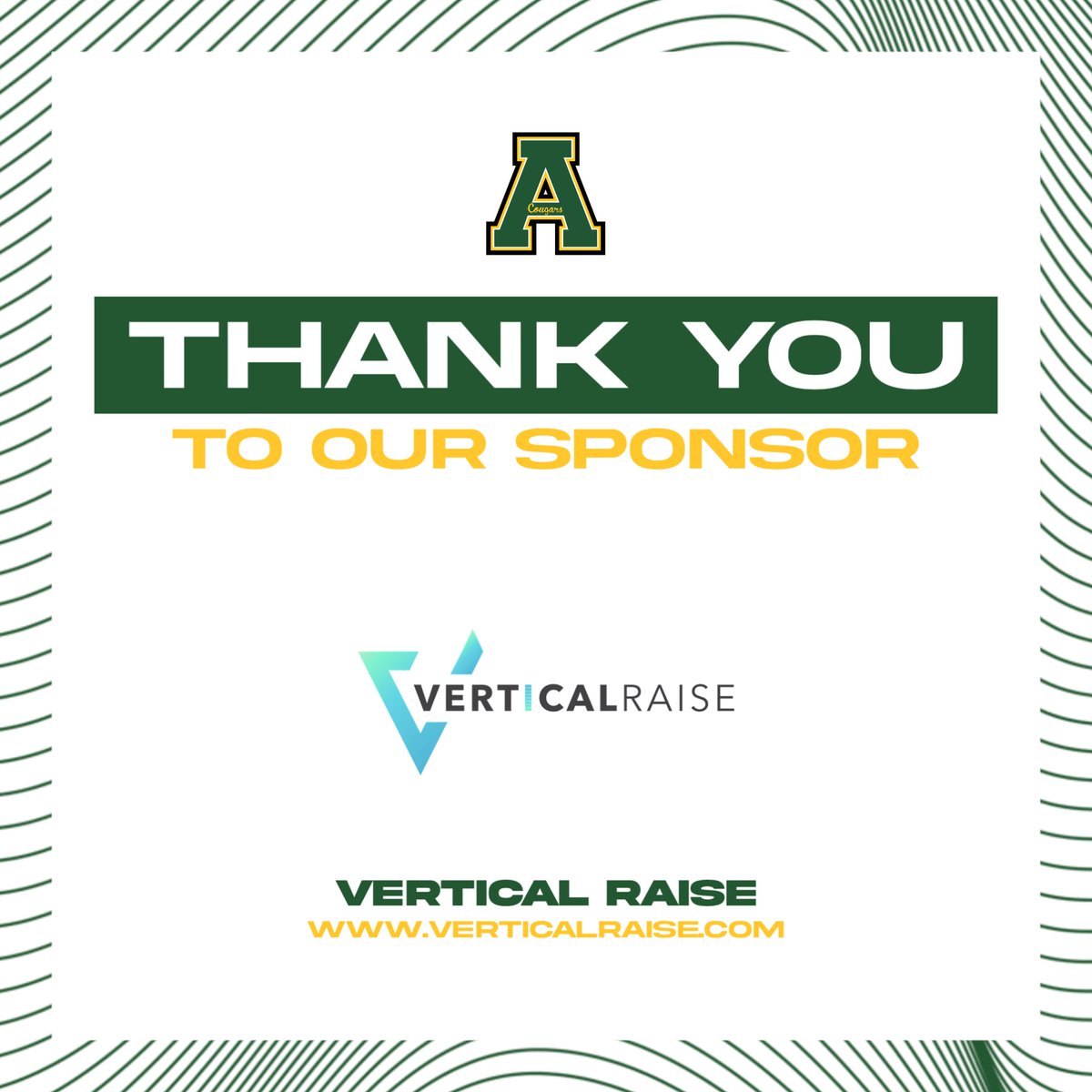Thank you Vertical Raise for being a Peak Level Sponsor! 🐾🏔️
