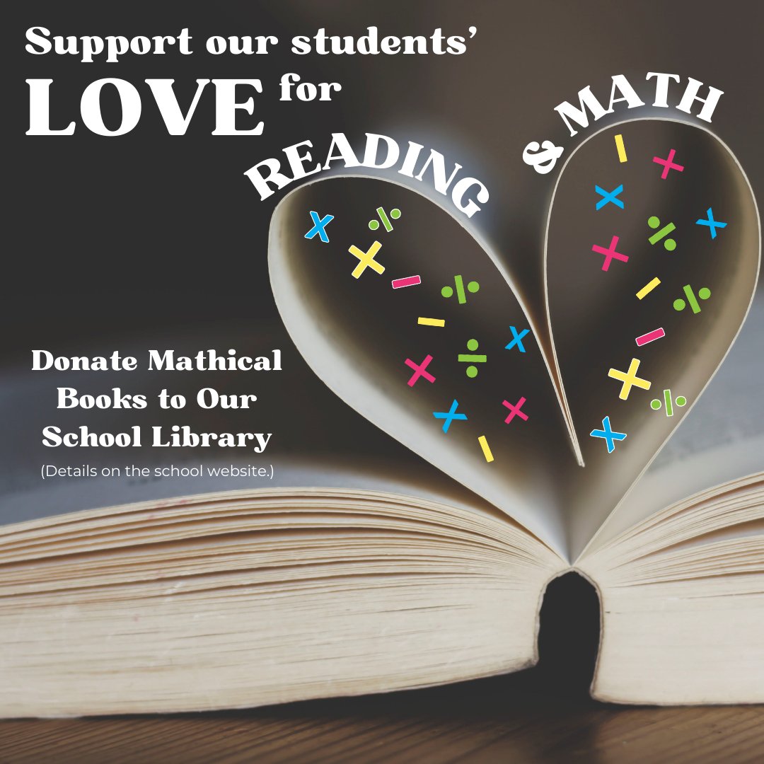 rms_tigers's tweet photo. We are participating in the Mathical Readathon &amp; we need donations of specific books. 2 ways to donate are on  our school website. Thanks for investing in our students!
https://t.co/2KZVsumEdH
#reading #math #literacy #students #middleschool #booklove #mathlove #mathicalreadathon https://t.co/VpvNUFodaW