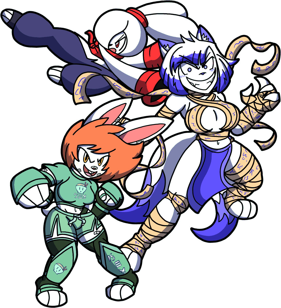 To one of my friends, <a href="/Usagibun1/">Usagibun1 | Commissions closed!</a>!!! Hope you have a great &amp; happy birthday!!!

These lovely ladies aren't afraid of stepping into the ring~

Select your fighter--!!! 🐇🐰🦊