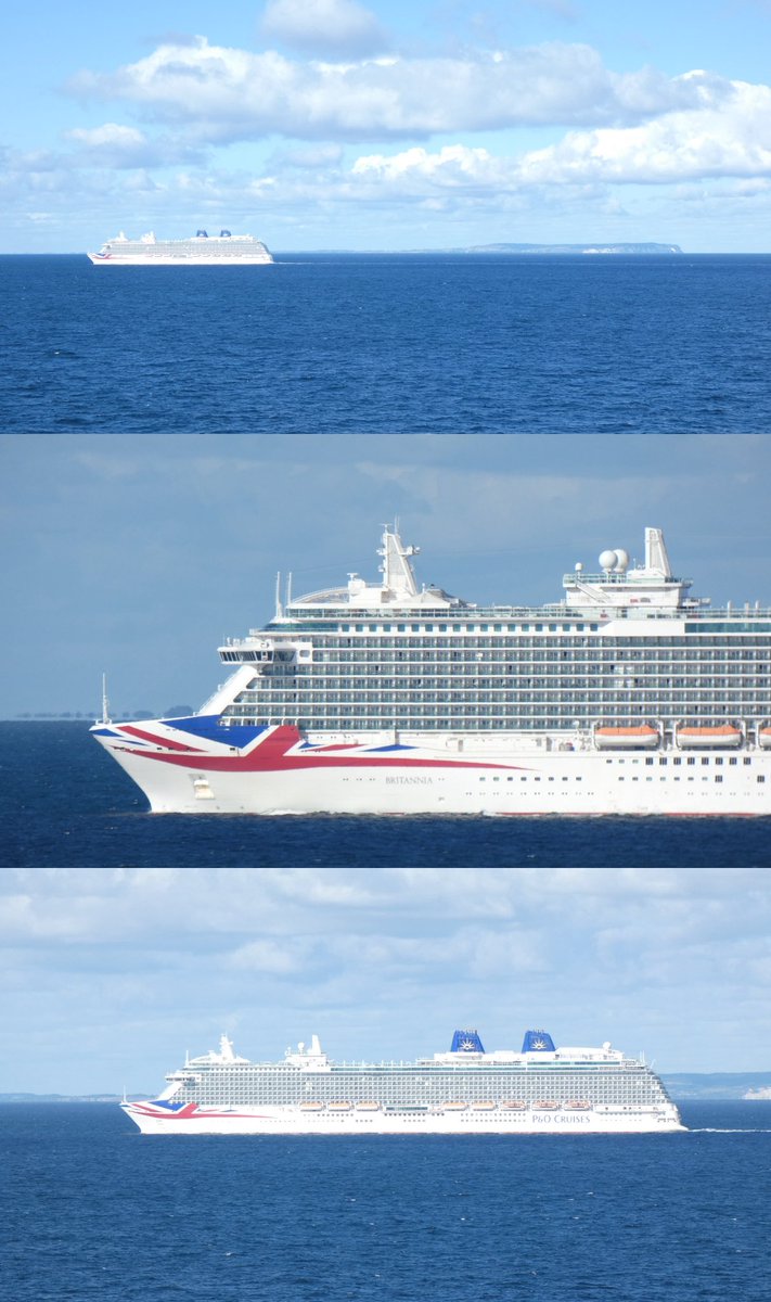 OgilvieCJ's tweet photo. 🇬🇧 Ah, there go 3,600 people on P&amp;O Britannia, past the white cliffs of, er, Møns Klint. 🇩🇰

All 5 of us on the #Pulpca have just enjoyed Sunday lunch of soup, steak &amp; chips &amp; ice cream.
I know where I’d rather be…. 

Here’s more info how I’ve joined this ship 🚢⬇️ https://t.co/6UyH1bxXa3