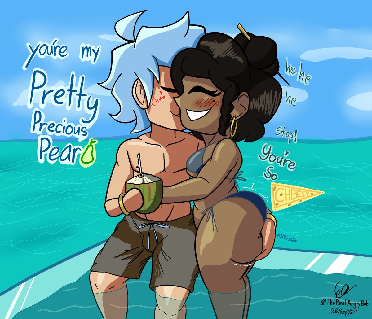 TheRealAngryBob's tweet photo. BF and Sunday taking a vacation date together, so cute!
(also I've added highlights to my art for once, any thoughts?)
#FNF #fridaynightfunkin #fnfbf #fnfSunday #fridaynightfunkinfanart https://t.co/nDeKLyLaHV