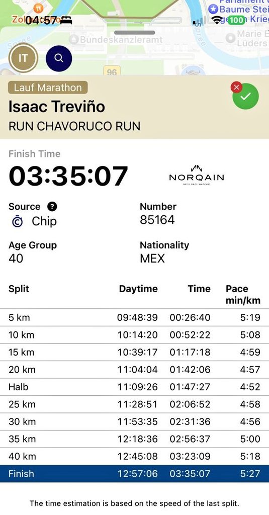 JRPalaciosChapa's tweet photo. Tiempaaaazzzoooo de mi compadre y amigo Isaac @izakitto Treviño en el @berlinmarathon @berlinmarathonE

👏🏼👏🏼👏🏼

Todo el Team estamos muy orgullosos de ti.

🔥🔥🔥
👏🏼👏🏼👏🏼

#TeamCKB
#BerlinMarathon
#RunChavoRucoRun https://t.co/mPprDNpJU0