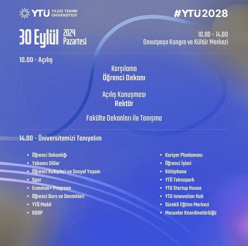 YTUMechatronics's tweet photo. Yeni döneme başlarken, 30 Eylül - 3 Ekim tarihleri arasında gerçekleşecek olan oryantasyon günlerimizde sizleri ağırlamaktan mutluluk duyuyoruz! Bu süreçte hem üniversitemizi tanıyacak hem de birbirinden değerli etkinliklerle keyifli zaman geçireceksiniz.  🎓✨ https://t.co/hFSJkVhyrr
