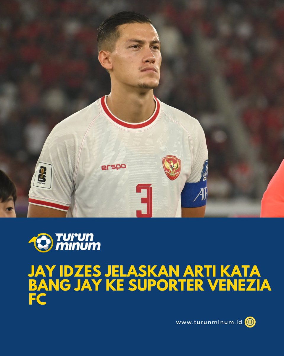 turunminum_id's tweet photo. Kapten Timnas Indonesia, Jay Idzes menjelaskan secara lengkap arti kata Bang Jay saat ditanya suporter Venezia FC. Ia menyampaikannya dengan bahasa Italia.

arancioneroverde | seasiagoal

#jayidzes #bangjay #kapten #timnasindonesia #suporter #veneziafc #seriea #italia #timnasday https://t.co/n8zEkqNYdw