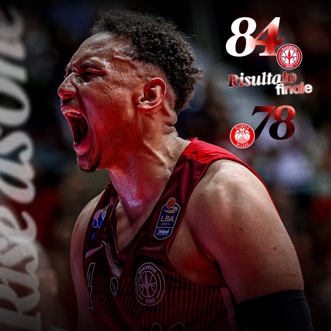 🏁 𝗩𝗜𝗧𝗧𝗢𝗥𝗜𝗔 𝗠𝗘𝗥𝗔𝗩𝗜𝗚𝗟𝗜𝗢𝗦𝗔!!! ⁣
⁣
Trieste comincia il suo viaggio in Serie A battendo i campioni in carica di fronte a 6000 cuori biancorossi che hanno accompagnato la squadra per 40 minuti di 🔥🔥🔥 ⁣
⁣
#PallacanestroTrieste #RiseAsOne