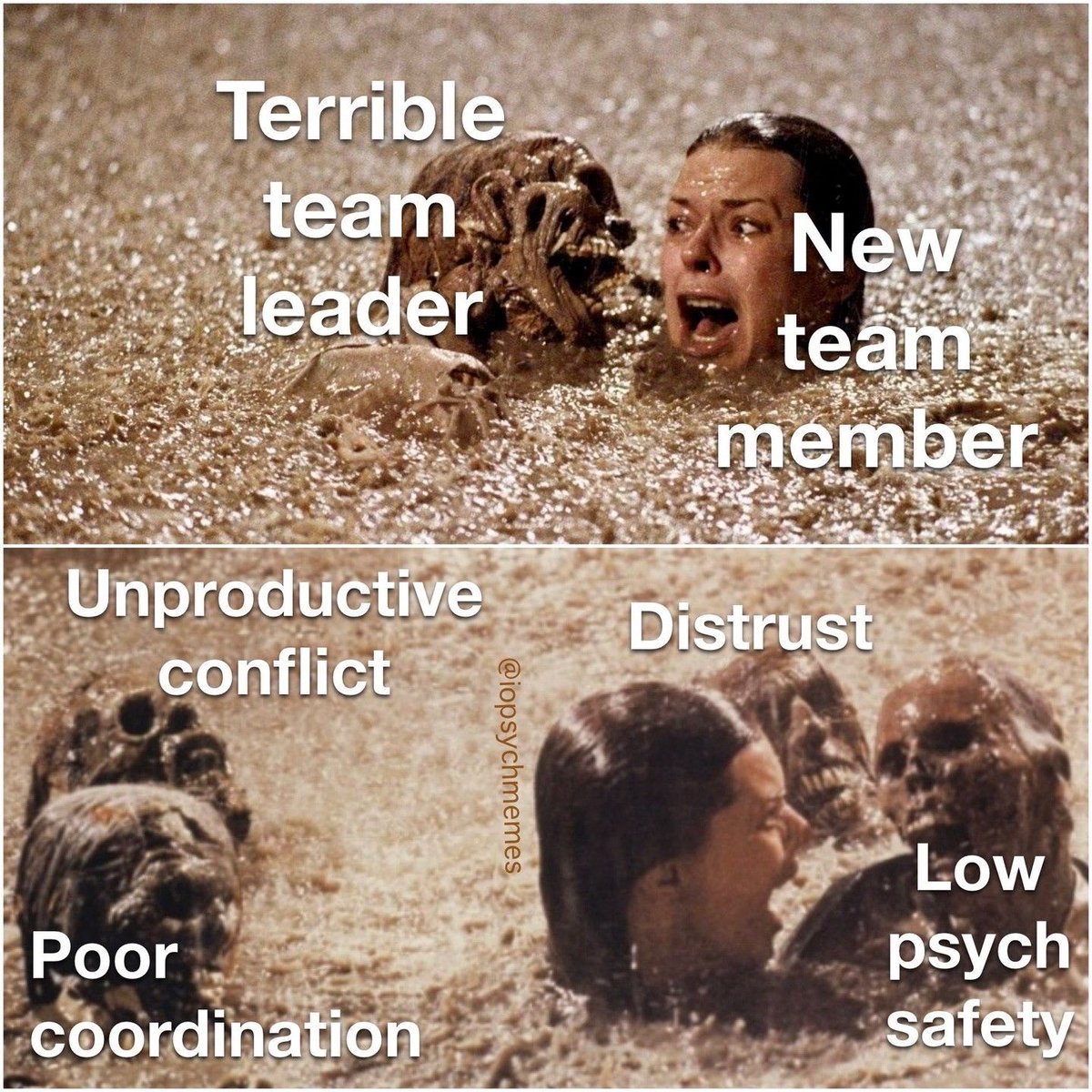 iopsychmemes's tweet image. Learning how to work well in a team means learning what can go wrong as well as how to address challenges

#teams #TeamScience #OHPsych #IOPsych #iopsychmemes #psychology #psychologymemes #psychmemes #APpsych (rerun)
