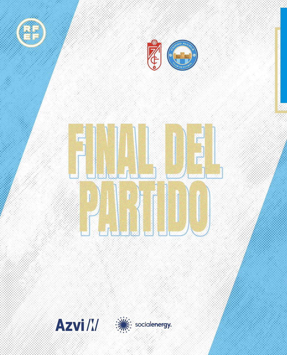 CiudadAlcalaCF's tweet photo. 💥 ¡Final del partido en la "CD Diputación de Granada"!
💙 #GranadaCF B 1 - 1 Azvi #CiudadAlcaláCF
90’⏱
📳 #CACFLive #AlcaládeGuadaíra #FutFem https://t.co/pMzorYhJ7K