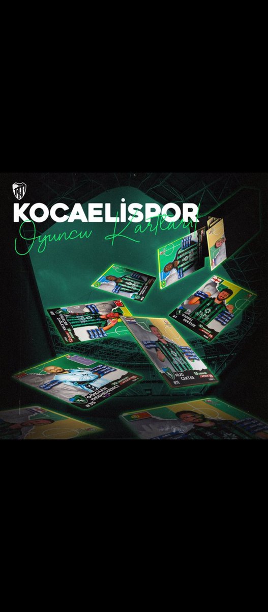 ulannyusuf's tweet photo. Projesini üstlendiğimiz oyuncu kartları hazır maç günü gişelerden alabilirsiniz🙏
Herşey Kocaelispor için 💚🖤
Emeğimize sağlık 💪
@okanisim @Drgot4 @ViceOrder https://t.co/EZPBnmxasA