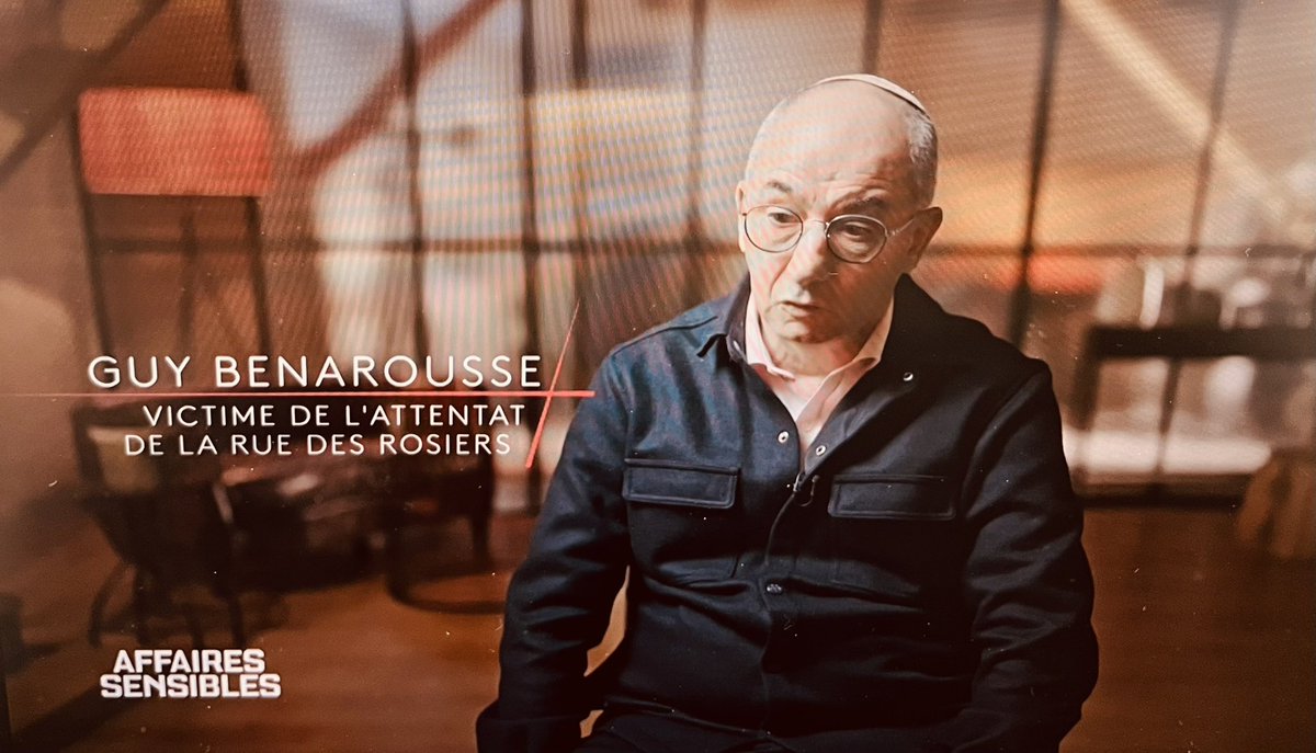 Où l’on croise le juge Bruguière, le colonel Prouteau et les Irlandais de Vincennes, un terroriste repenti, l’ex patron de la la DST, et des survivants qui attendent toujours que justice soit rendue.

🔴 AFFAIRES SENSIBLES
L’attentat de la rue des Rosiers 
15h sur F2 <a href="/FranceTV/">France tv</a>