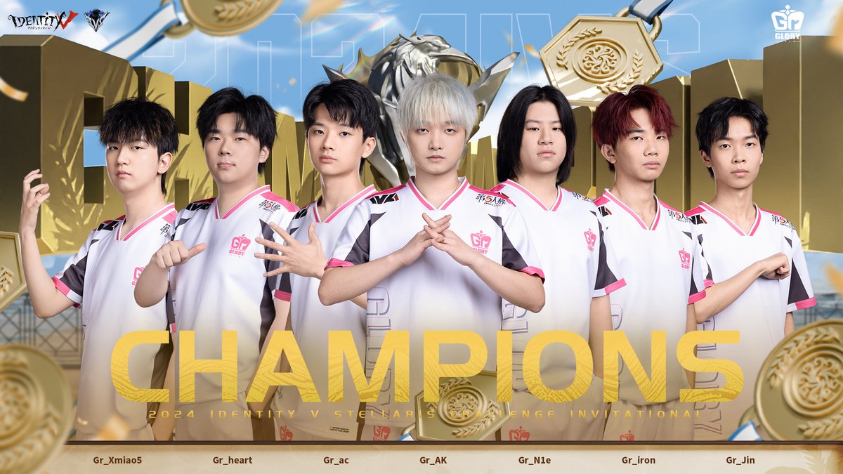 #IDVIVS2024
2024IVS招待大会

勝ち上がって優勝を成し遂げたのは
Gr戦隊です！🏆

おめでとうございます！

#IVS決勝
#第五人格
#IdentityV