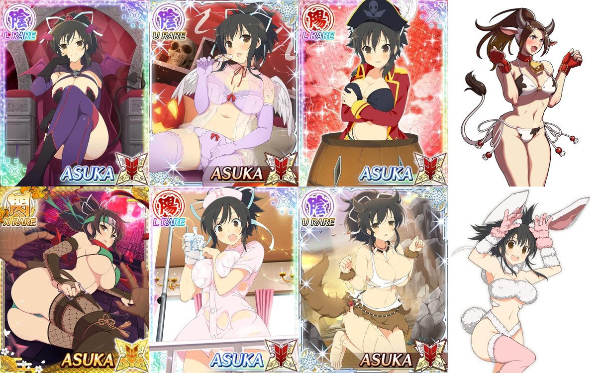 Jobless_Shinobi's tweet photo. I’m considering creating a Halloween render with Asuka but I need a little help deciding on the costume. Here are some possible outfits I’ve picked out. Let me know if there are any you’re interested in seeing or if you have any other costume suggestions of your own. https://t.co/ouWDXANgFC