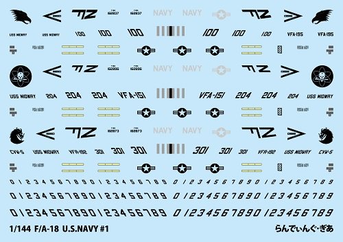 f_2a_hayabusa's tweet photo. P144秋の合同展にて #デカール 販売します
1/144 F/A-18ホーネット アメリカ海軍#1
空母 #ミッドウェイ 搭載時のマーキング
↓詳細はこちら
https://t.co/haU9wASfeY
#fa18 #hornet #144スケモ #144scale #いっちょんちょん #米海軍 #navy #厚木基地 #VFA151 #VFA192 #VFA195 #モデラーズダンジョン https://t.co/D9jLvTgRoa