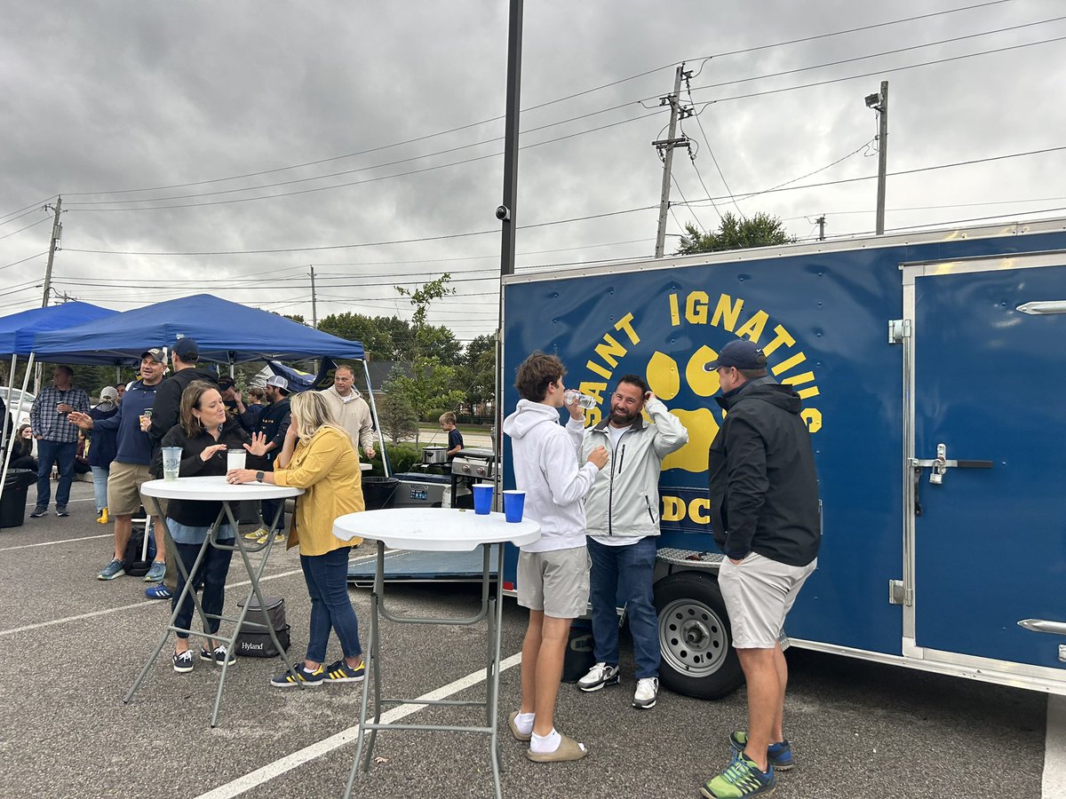 ignatiustailcat's tweet photo. Thanks to everyone for coming out to support the Cats this week.  
Same place next week for the HOLY WAR! 💙💛🏈 https://t.co/NtF8YcOfq8