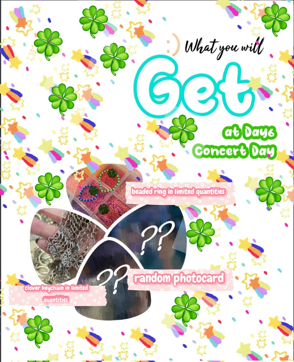 amelietan0823's tweet photo. 🍀Hey all MyDay in KL!!!🍀
This time I will giving the freebies during Day6!! Freebies will be given in FCFS basis so just said hi and let's trade too if you want to trade~!!🥰🥰
#DAY6inKL https://t.co/hpbM7EUP63