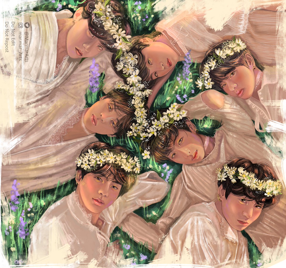 Seven, always, and forever 
See you when the flowers bloom again~
#bts 
#btsfanart