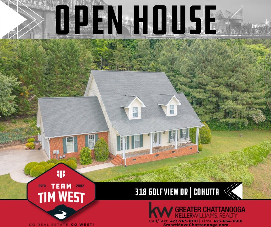 TeamTimWest's tweet photo. #OPENHOUSE | SUNDAY, September 29th | 2:00 - 4:00pm

For Full Info Visit: https://t.co/FP21tyCC2u

⭕️4 Bedrooms
💢2.5 Full Baths
⭕️Large Kitchen
💢1.12 Acres

#forsale #realtor #realestate #Chattanooga #Tennessee #JustListed https://t.co/OwOS5GLABG