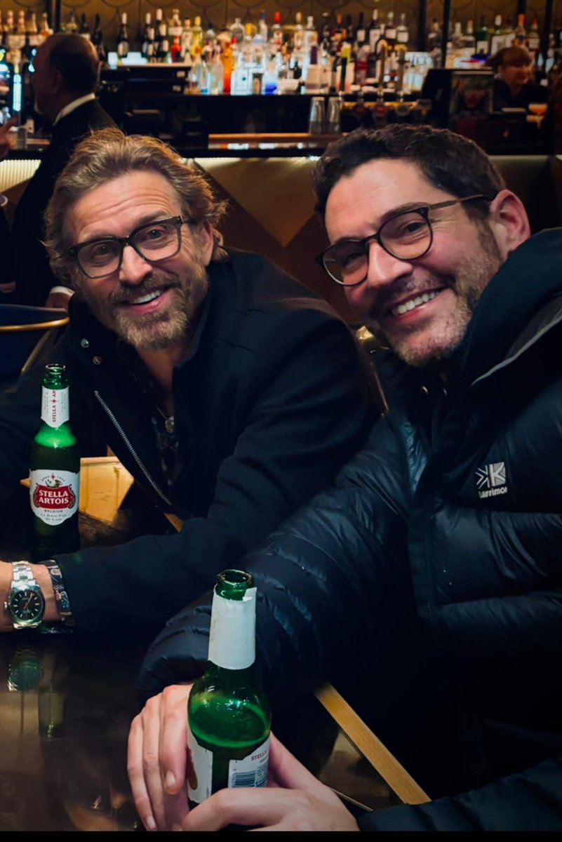 hughes_rebel's tweet photo. Happy smiles to end #TomEllis #CR9 @RobBenedict @tomellis17 #Lucifer #LeMac Maybe they finally made it out of Hell, and now can enjoy good times and laughter together ❤️ https://t.co/HoIyRLKBsM