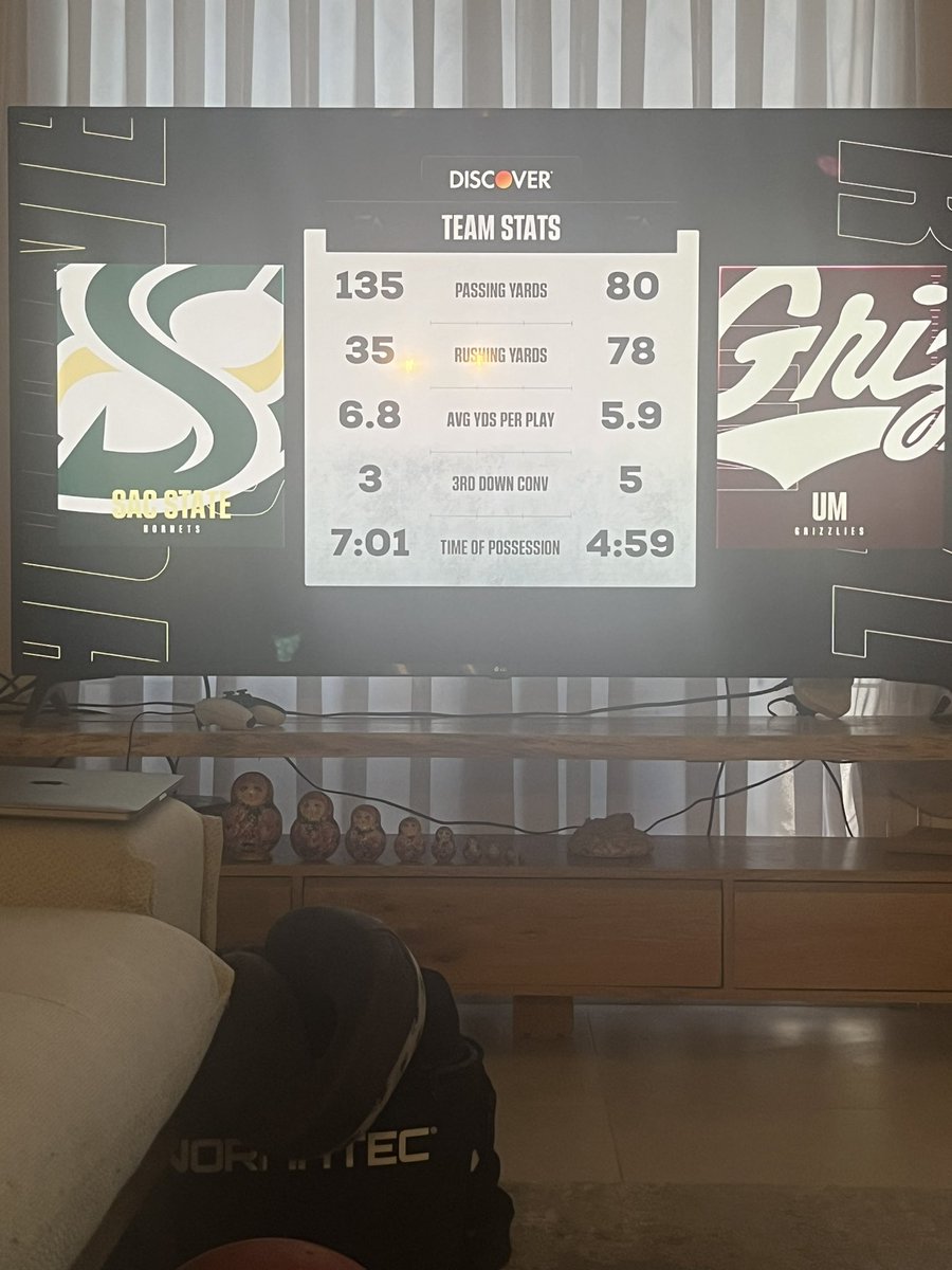 Big sky battle going on. Fun fact: Montana has one of the cooler stadiums I’ve been to