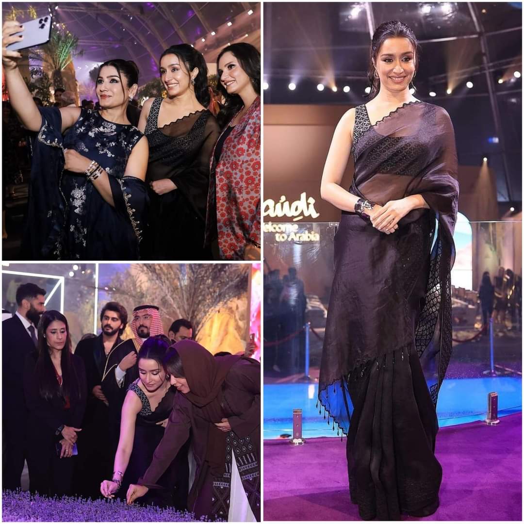 Movievibes360's tweet photo. 🥰 Shraddha Kapoor steals the spotlight at the spectacular Saudi event! Her elegance and charm left everyone in awe. Truly a magical moment! ✨
#ShraddhaKapoor #SaudiEvent #BollywoodStar #StarPower #Glamour #prathapfacts https://t.co/q70VSmcIb3