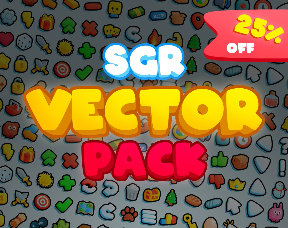 Sgr_GFX's tweet image. ITS HERE! 🤩
Sgr Vector Pack is now out with a 25% DISCOUNT! 🎉

💵 15K Robux (No tax)/30USD (Original Price)
- 150+ High-quality vector icons ✨
- Outline/No outline versions 💎
- 64x64 and 256x256 file sizes 📂

Get it here:sgrr.itch.io/sgr-vector-pack

#robloxart #robloxdev #ROBLOX